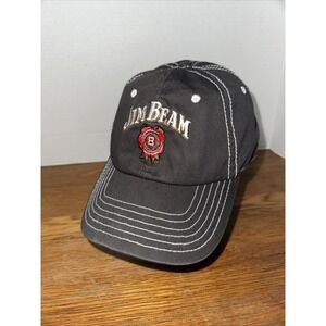 Jim Beam Cap Men's One Size Grey 100% Cotton Adjustable Strap Back Baseball Hat‎